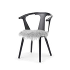 Stolsdyna | Lockig | Tibet | Ø38 cm Ljusgrå 