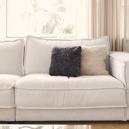 Fårskinnskudde | Kort lugg | Nya Zeeland | Dubbelsidig | 40x40 cm  Grå