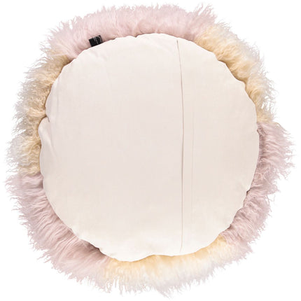 Fårskinnskudde | Lockig | Tibet | Ø38/45/62 cm Gyllene Vit / Dove