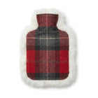 Värmeflaska | Fårskinn och ull | 37x27 cm Skye Red Tartan/Vit