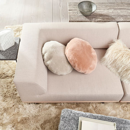 Fårskinnskudde | Velour | Kort lugg | D45/62 cm