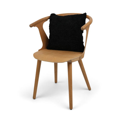 Fårskinnskudde | Kort lugg | Nya Zeeland | 40x40 cm Svart