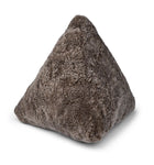 Fårskinnskudde Hematite | Kort lugg | 35x35x35 cm Cappuccino