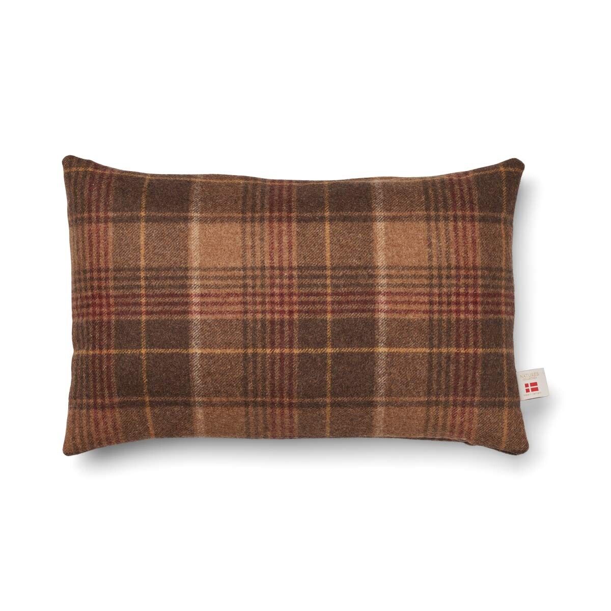 Checked Collection | Ullkudde | Dubbelsidig | 52x52 cm | 34x52 cm Kakao – Mörkbrun
