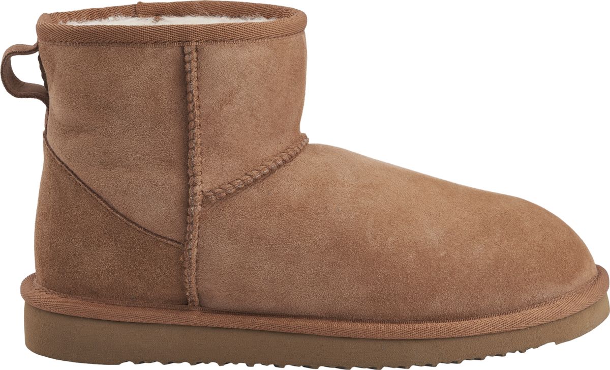 Mini Boots | Mocka & äkta fårull Kastanj