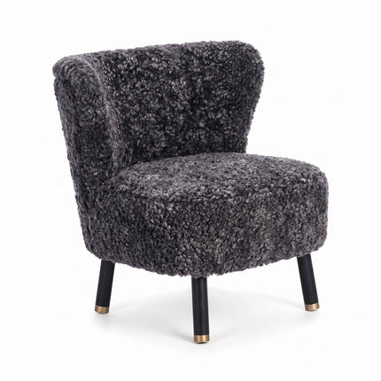 Emil Lounge Chair | Kort lugg Koksgrå