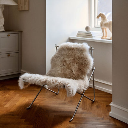 Fårskinn Premium | Lång lugg | 100x60 cm Mörk Lila