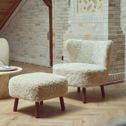 Emil Lounge Chair | Kort lugg Koksgrå