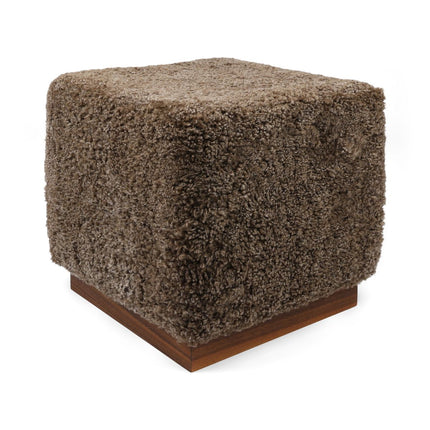 Fotpall/Sittpuff Benjamin | Polstrad Ljusbrun