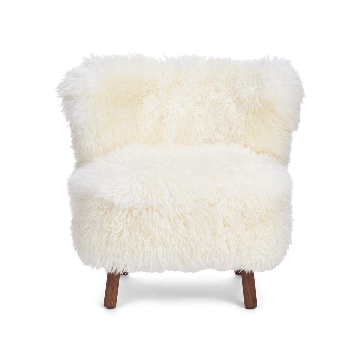 Emil Lounge Chair | Lång lugg Vit