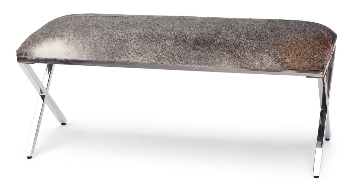 Bänk | Koskinn | 110x45x45 cm Naturleg Grå