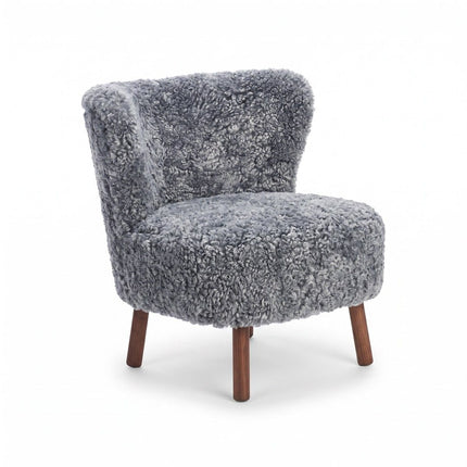 Emil Lounge Chair | Kort lugg Ljusgrå 