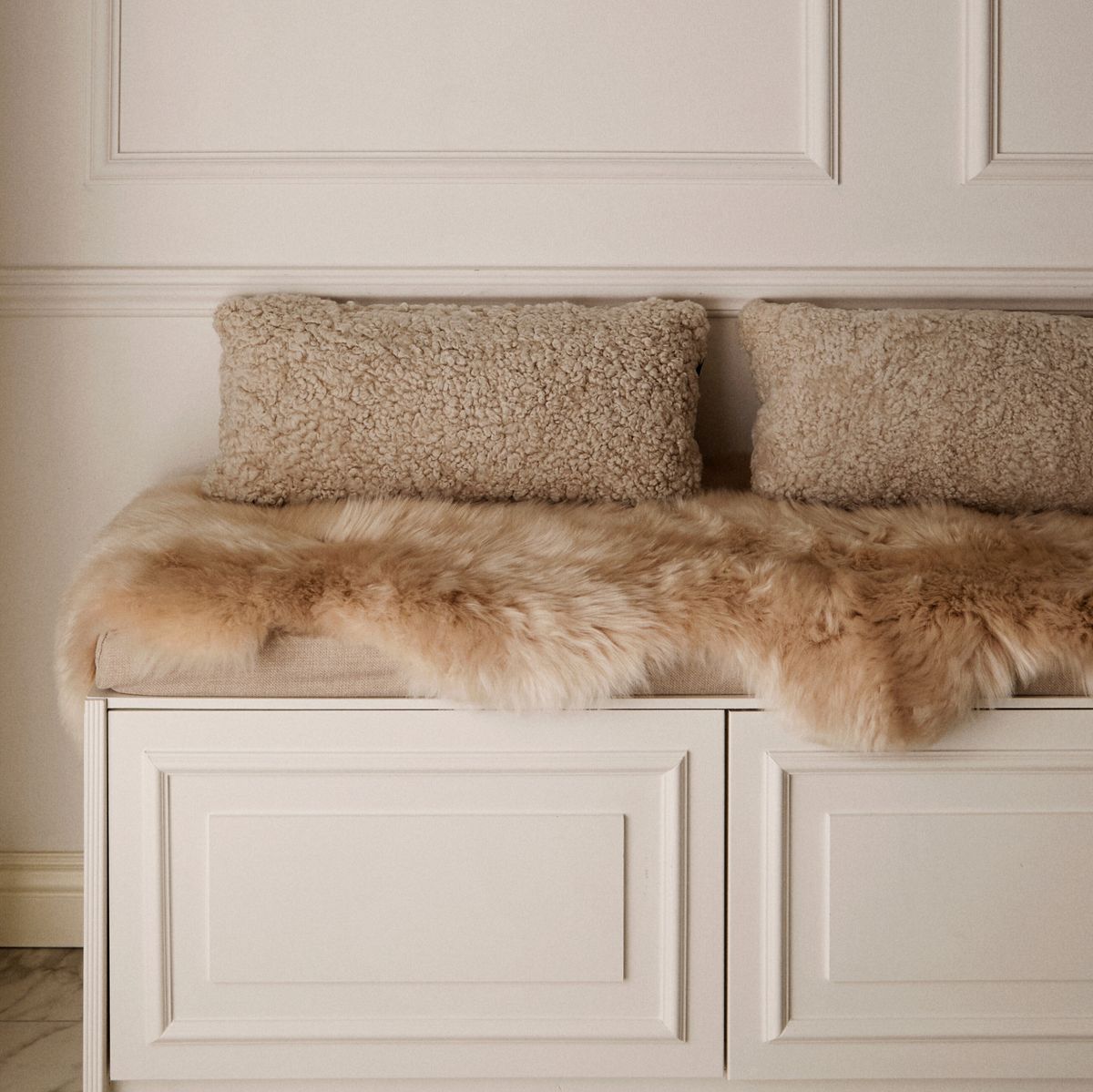 Fårskinn Premium | Lång lugg | 180x60 cm Mörk Lila