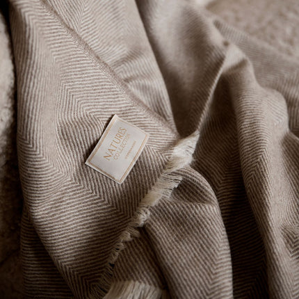 Sidsley Filt | 100% Alpackaull | 130x200 cm Mörkbrun