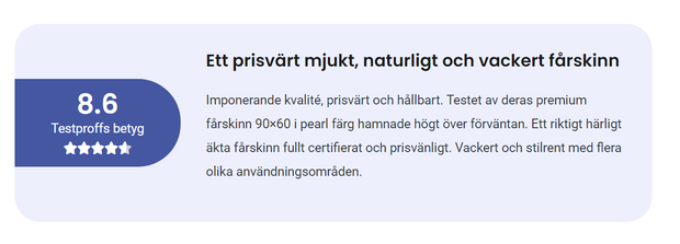 testproffs omdöme faarskinn.se